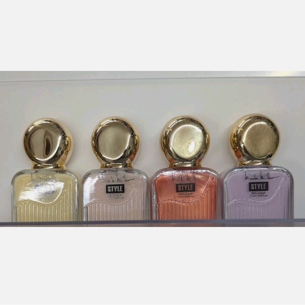 Nicole Miller Nail Polish Set - Gold, Silver, Orange, Purple